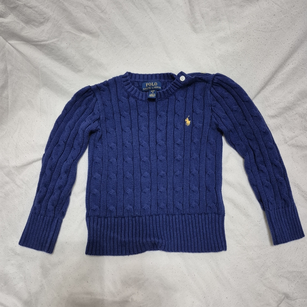 Polo Ralph Lauren Blue Cable Knit Sweater